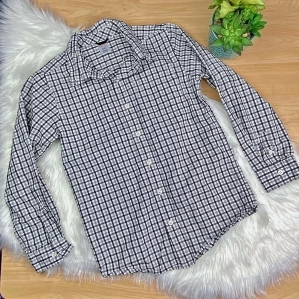 Gymboree Boys Top Size 7 8 Long Sleeve Button Up Top